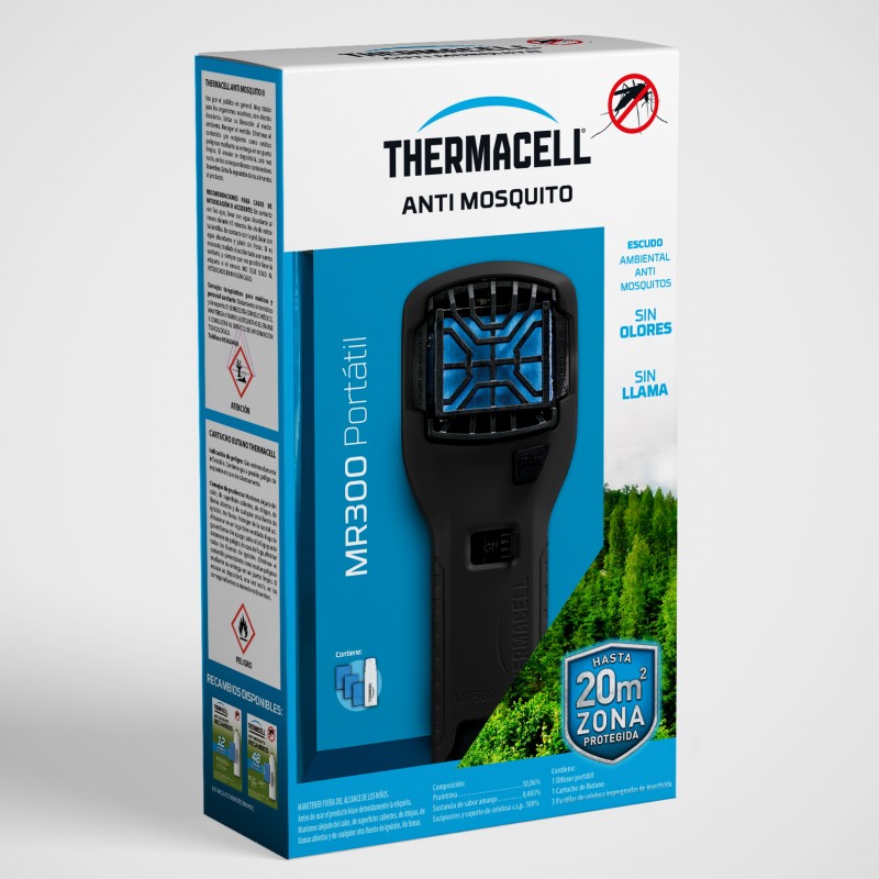 ThermaCELL - Anti Mosquito Portátil para Exterior. 20 m2 de protección sin DEET, Incluye difusor + Recarga + 3 recambios