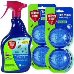 Kit Antihormigas Protección Total, 4 trampas de gel + spray insecticida barrera