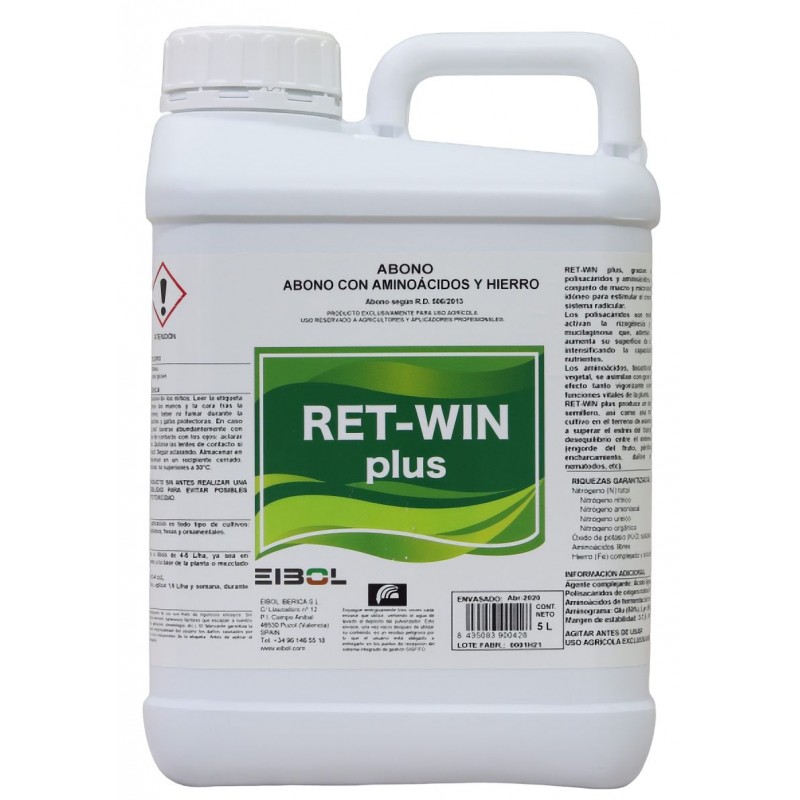 RET-WIN plus, gracias a su contenido en polisacáridos y aminoácidos, unido a un equilibrado conjunto de macro y micronutrientes,