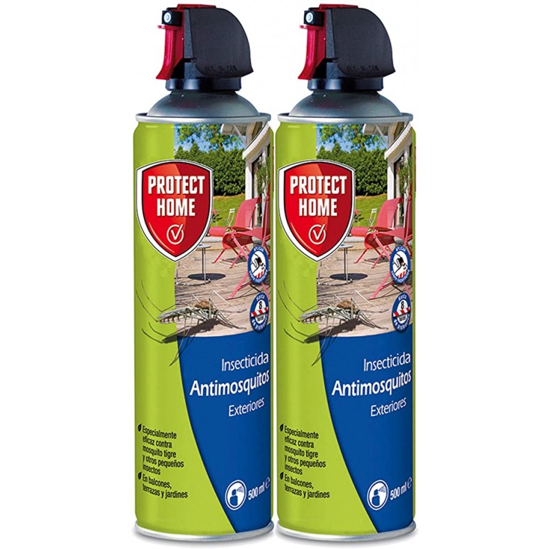 Protect Home Antimosquitos Exteriores, Insecticida Persistente, 500 ml (Pack de 2)