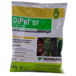 DiPel DF es un insecticida biológico en forma de granulado dispersable en agua que contiene toxinas cristalinas y esporas de Bac